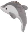 MM026 Mumbles Character Key Ring Grey Dolphin colour image